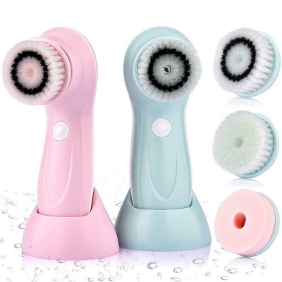 3 IN 1 OEM rechargeable silicone facial  brush cleansing