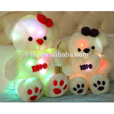 Wholesale LED light teddy bear animal Chinese night up toys