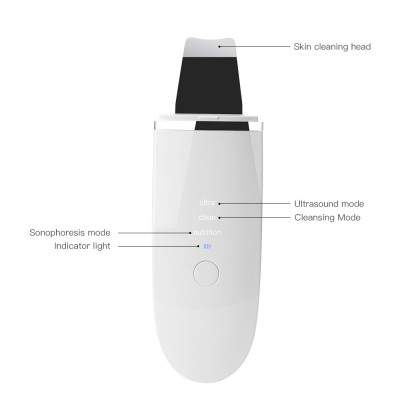 digital rechargeable deep cleaning ultrasonic skin scrubber facial