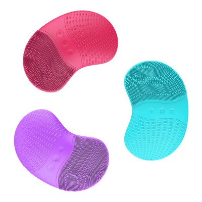 Mulit-color Custom Waterproof Skin Scrubber Deep Pore Electric Silicone Face Cleansing Brush